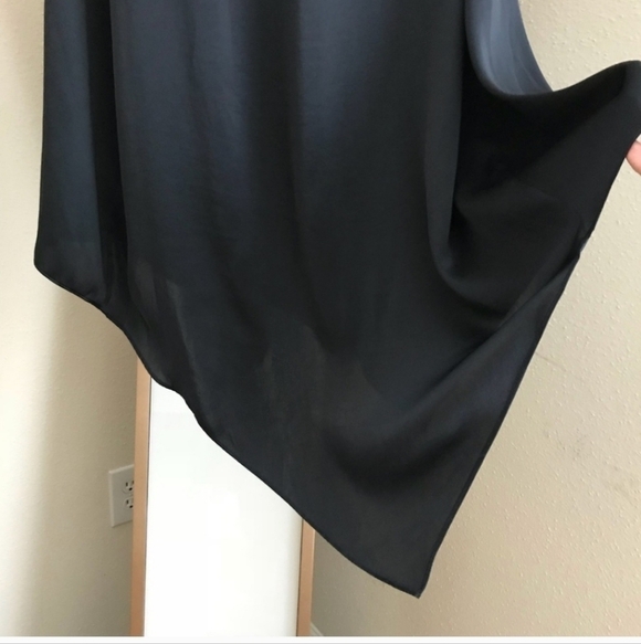 All Saints Blaze Dress Asymmetrical sleeveless black Satin dress Size 0 - Picture 7 of 10